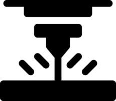 A black and white icon of a machine vector