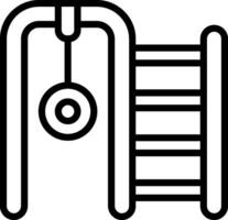 A black and white illustration of a door with a handle vector