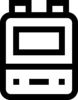 A black and white icon of a computer vector
