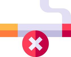A cigarette with an x over it vector