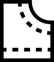 A black and white square with a line through it vector
