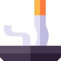 A cigarette in a bowl with a long stem vector
