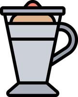 A coffee cup with a lid on it vector