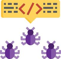 Three bugs with a yellow arrow pointing to them vector