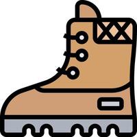 A brown boot with a white sole vector