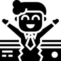 A black and white image of a man in a suit vector