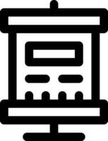 A black and white icon of a computer monitor vector