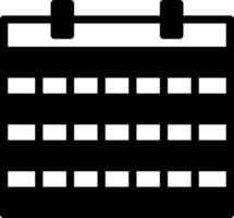 Calendar icon with a black background vector