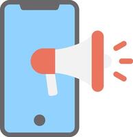 Mobile marketing - how to use a megaphone to promote your business vector