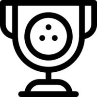 A black and white trophy icon on a white background vector