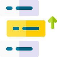 A yellow and green box with an arrow pointing up vector