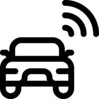 A car with wifi and a wifi icon vector