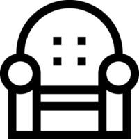 A chair icon on a white background vector