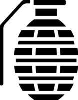 A black and white image of a grenade vector