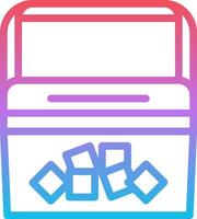 A colorful icon of a box with cubes inside vector