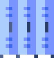 A blue and white pixelated image of a computer screen vector
