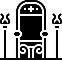 A black and white image of a door with a cross on it vector