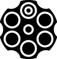 A black and white image of a circular object vector