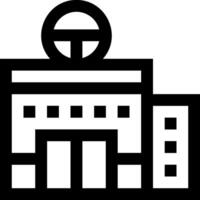 A black and white image of a building vector
