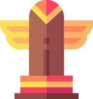A trophy with wings on it vector