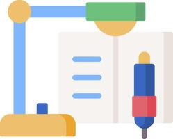 A pen and a book next to a computer vector