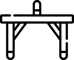 A black and white drawing of a table vector