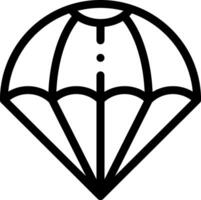 A black and white image of a parachute vector