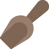 A brown spatula on a white background vector