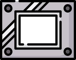 A square with a white square in the middle vector