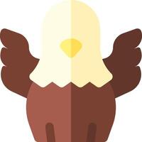 An eagle with wings spread out on a white background vector