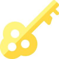 A yellow key icon on a white background vector