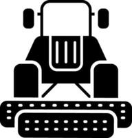 A tractor with a plow on it vector