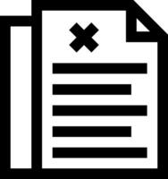 A document with an x on it vector