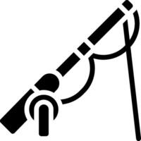 A fishing pole with a pole and a hook vector