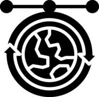 A black and white image of a clock with a circle in the middle vector