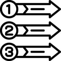 Three arrows pointing to different directions vector