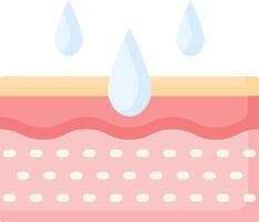 A skin with water drops on it vector
