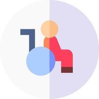 A person in a wheelchair with the number seven vector