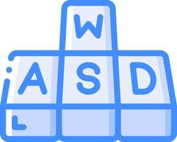 A keyboard with the letters asd on it vector