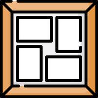 A square frame with four squares inside vector