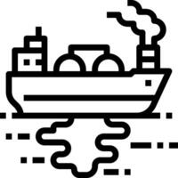 A line drawing of a ship with smoke coming out of it vector