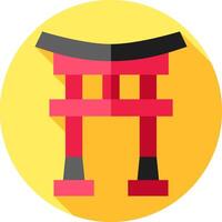 A tori gate in a flat design vector