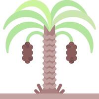 A palm tree with fruit on it vector