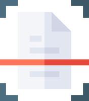 A document with a red line on it vector