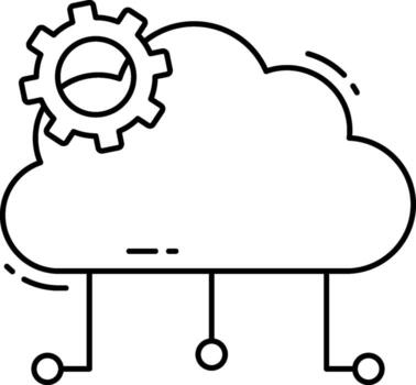 Cloud computing icon vector