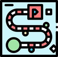 A game with a track and a ball vector