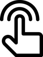 A black and white hand with a wifi symbol vector