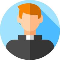 A priest icon in a flat design vector
