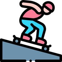 Skateboarder on ramp illustration vector