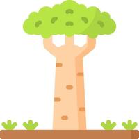 A tree with a green top and a green base vector